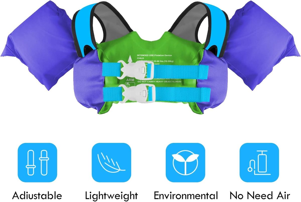 Kids Swim Vest - Crocodile - Image 3