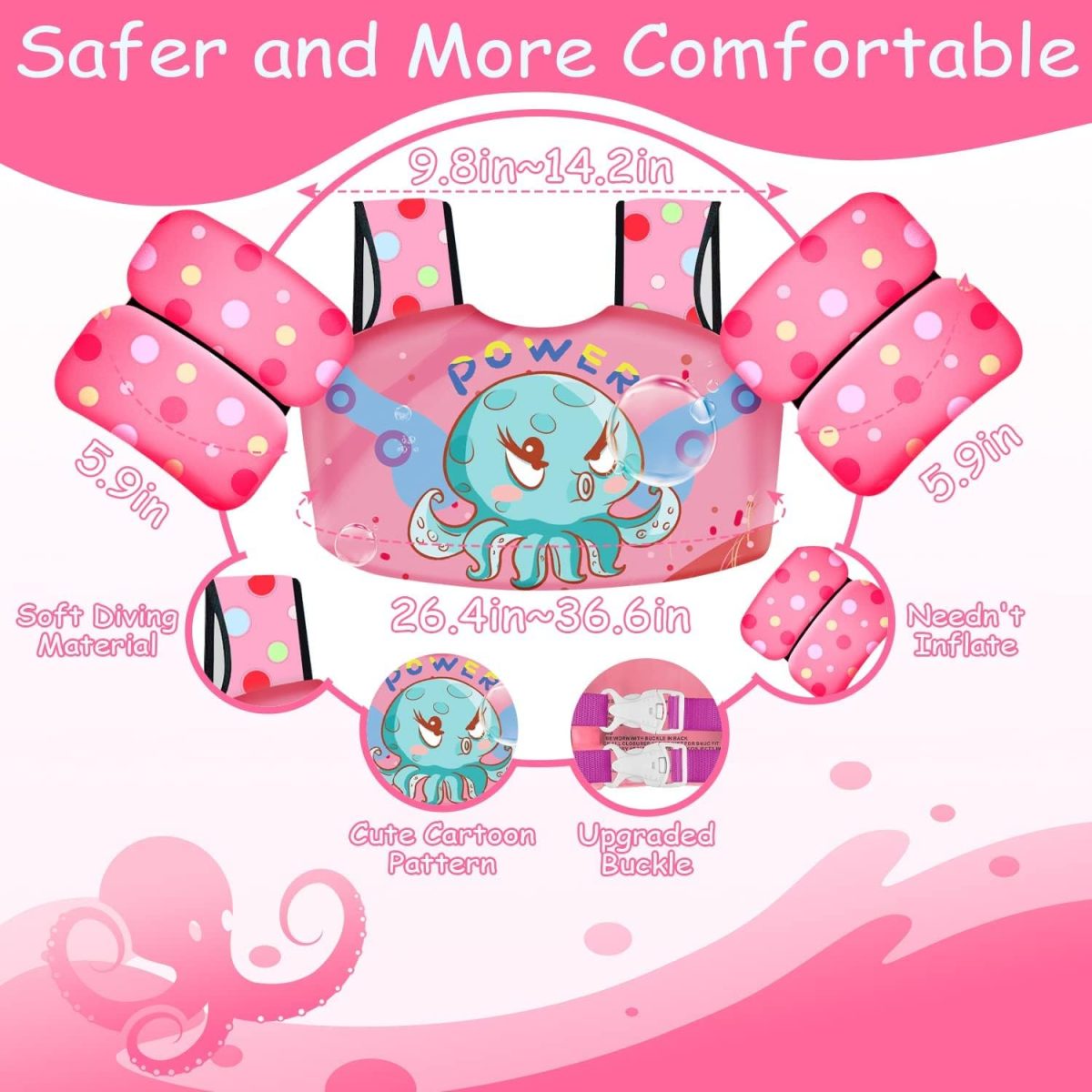 Swim Vest for Kids - Octopus - Image 2