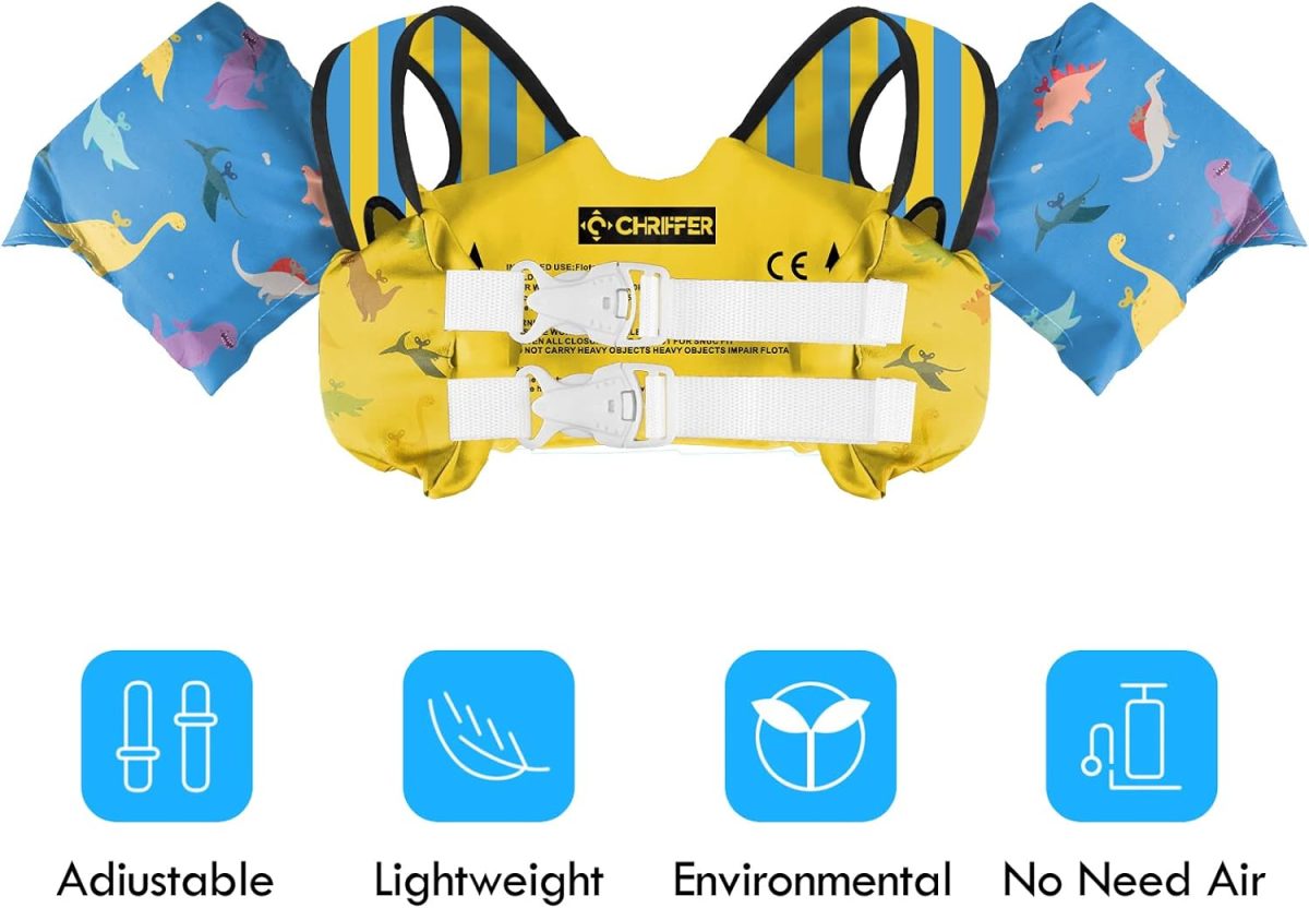 Kids Swim Vest - Cute Dinosaur - Image 3