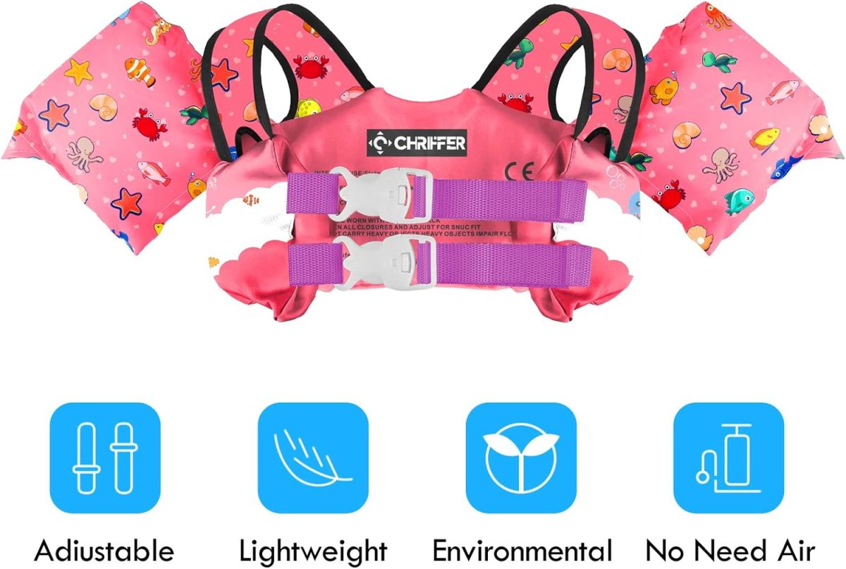 Kids Swim Vest - Mermaid and Shell - Image 3