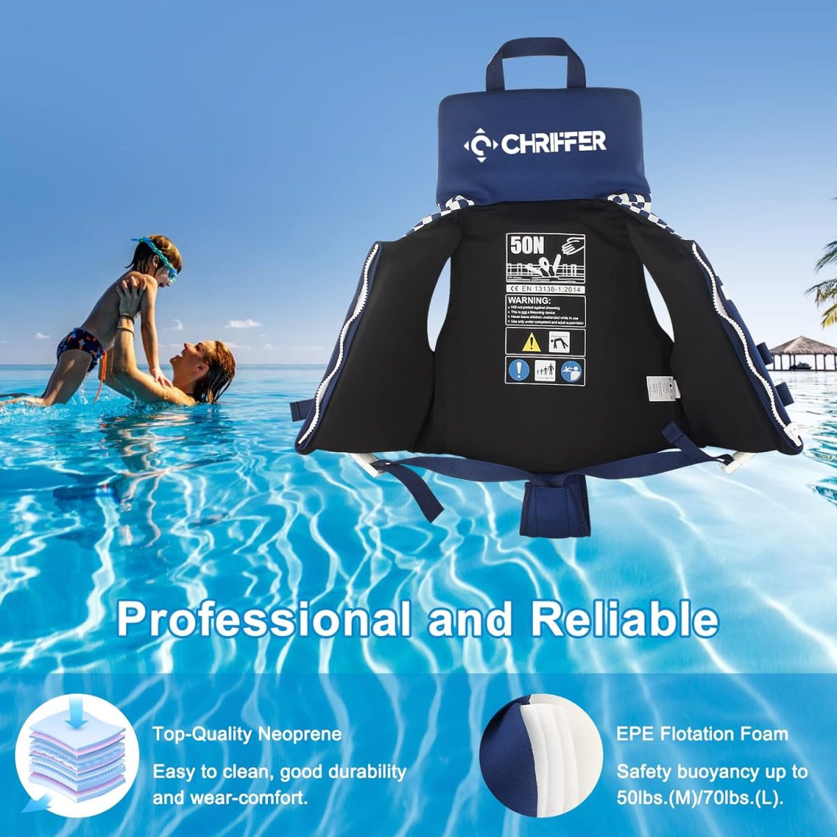 Kids Life Jacket - Blue - Image 5