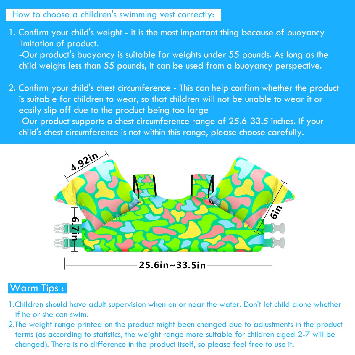 Kids Swim Vest - Camouflage - Image 2