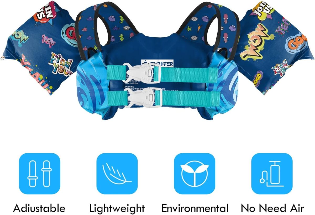 Kids Swim Vest - Surf Shark - Image 3