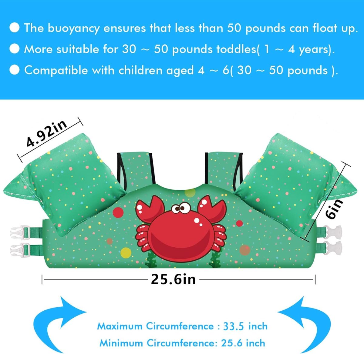Kids Swim Vest - Crab - Image 2