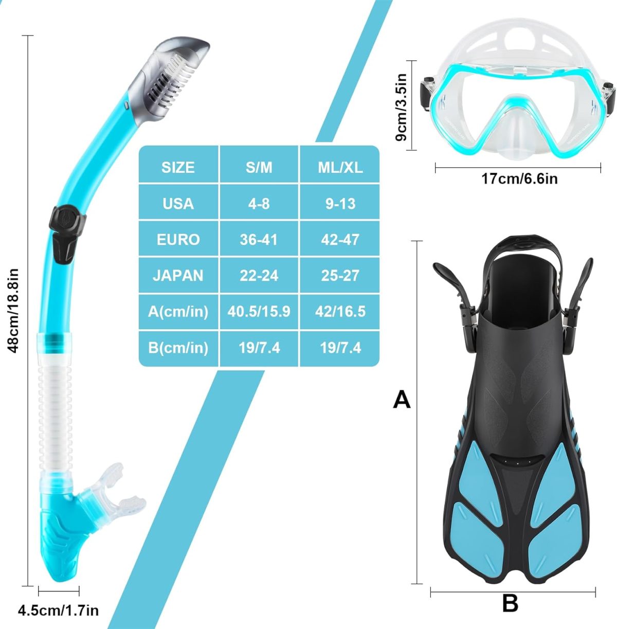 Mask Fin Snorkel Set - Image 4