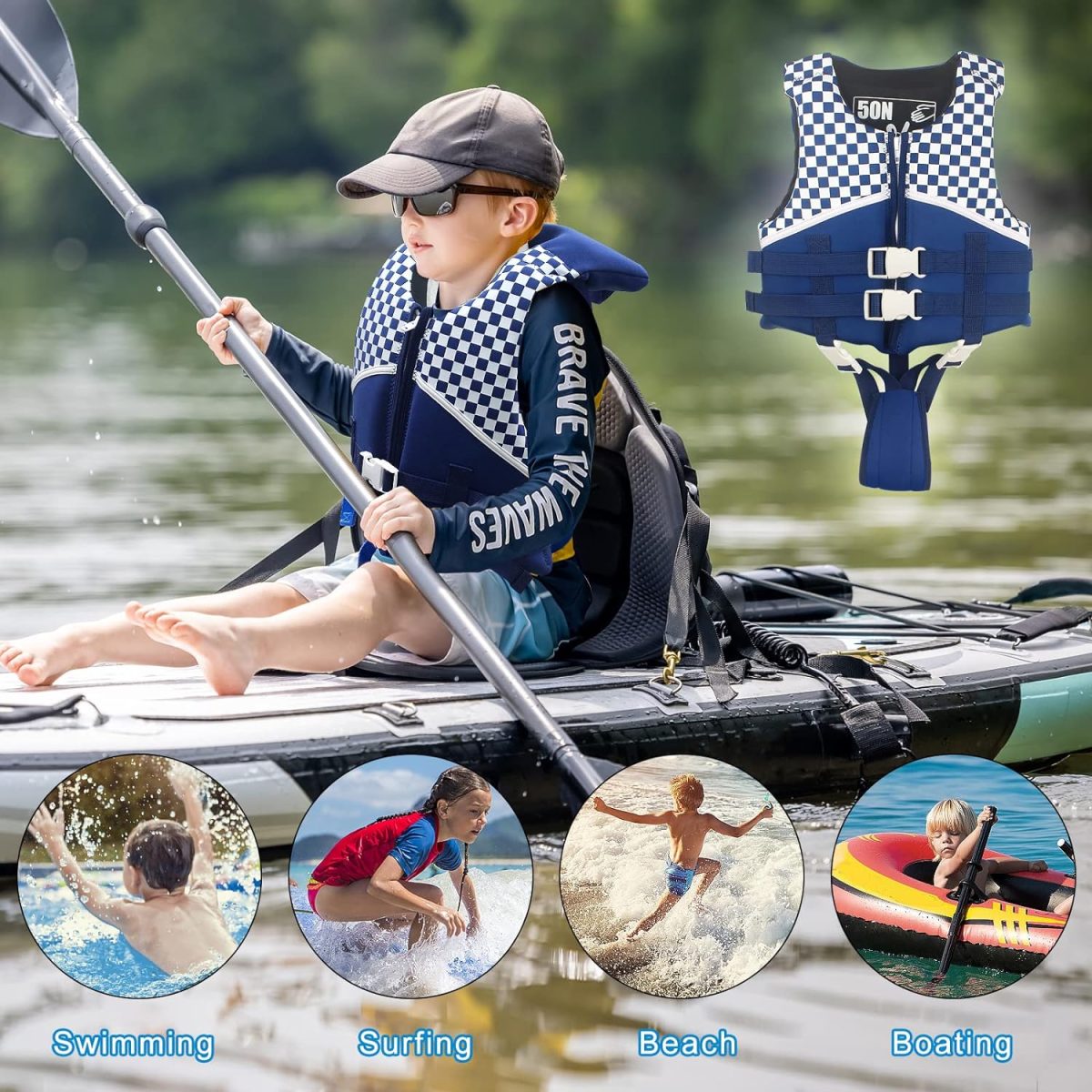 Kids Life Jacket - Blue - Image 6