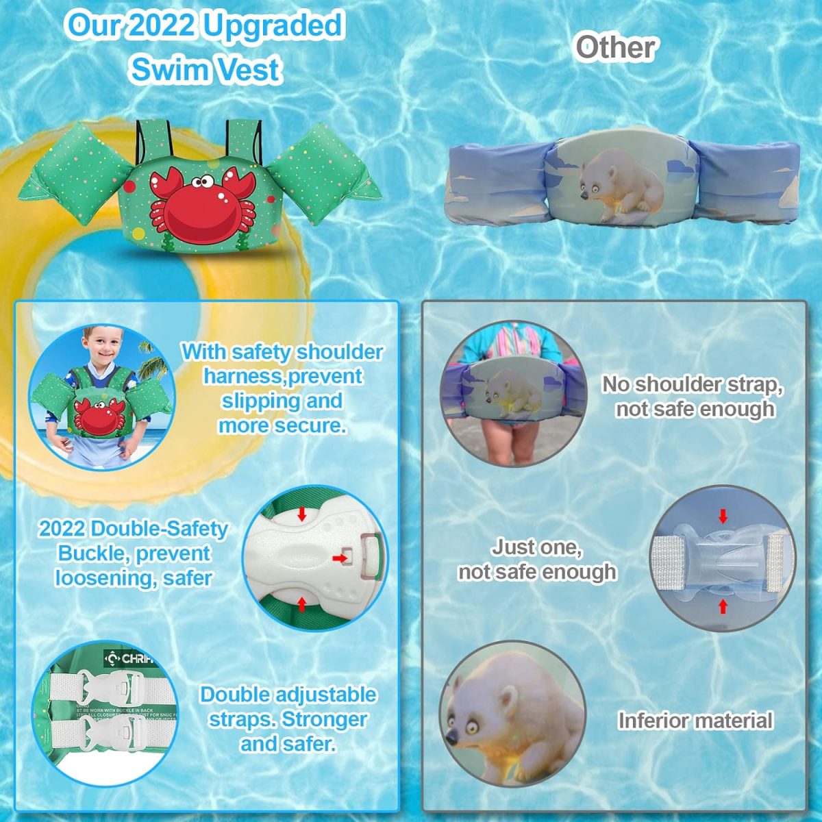 Kids Swim Vest - Crab - Image 7