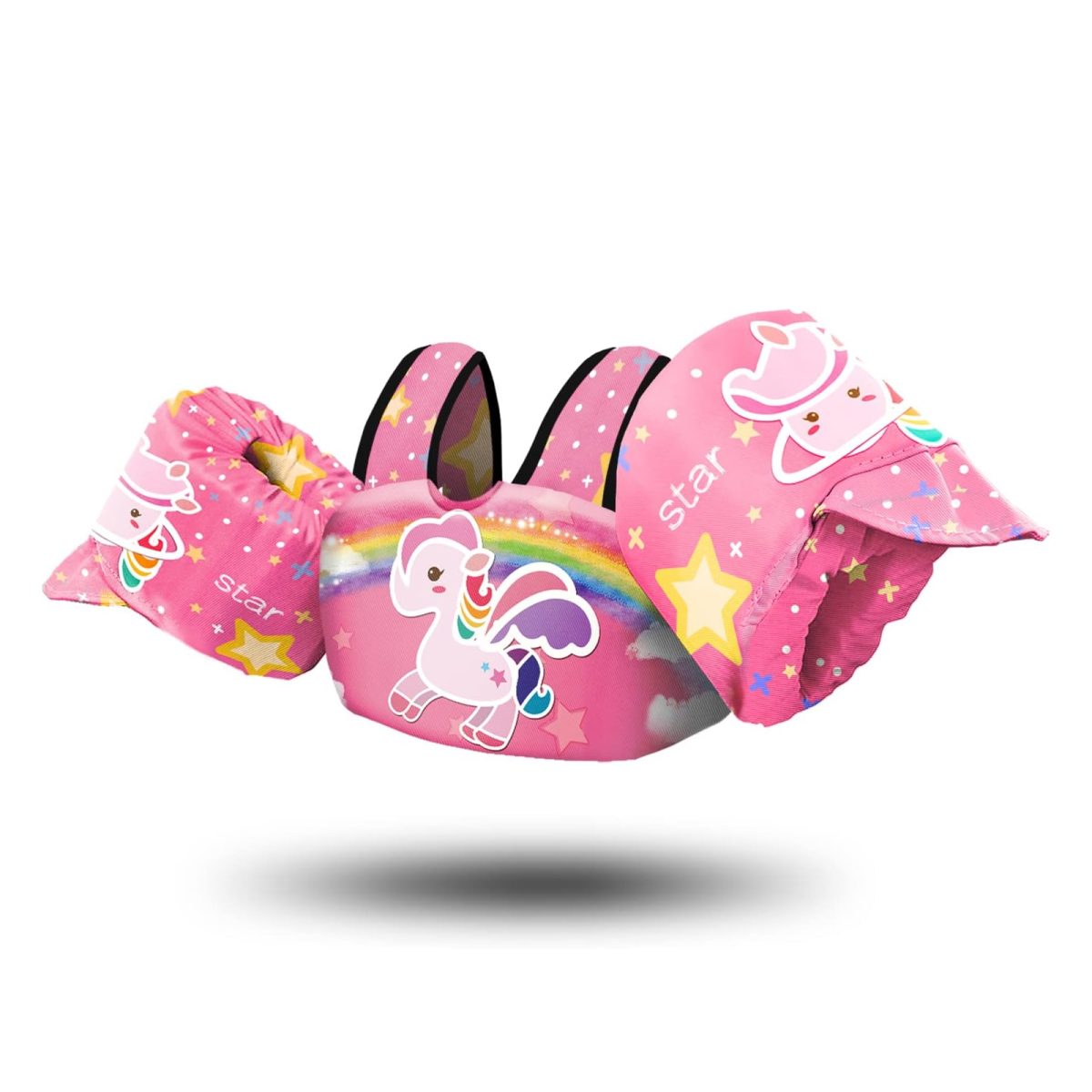rainbow horse swim vest