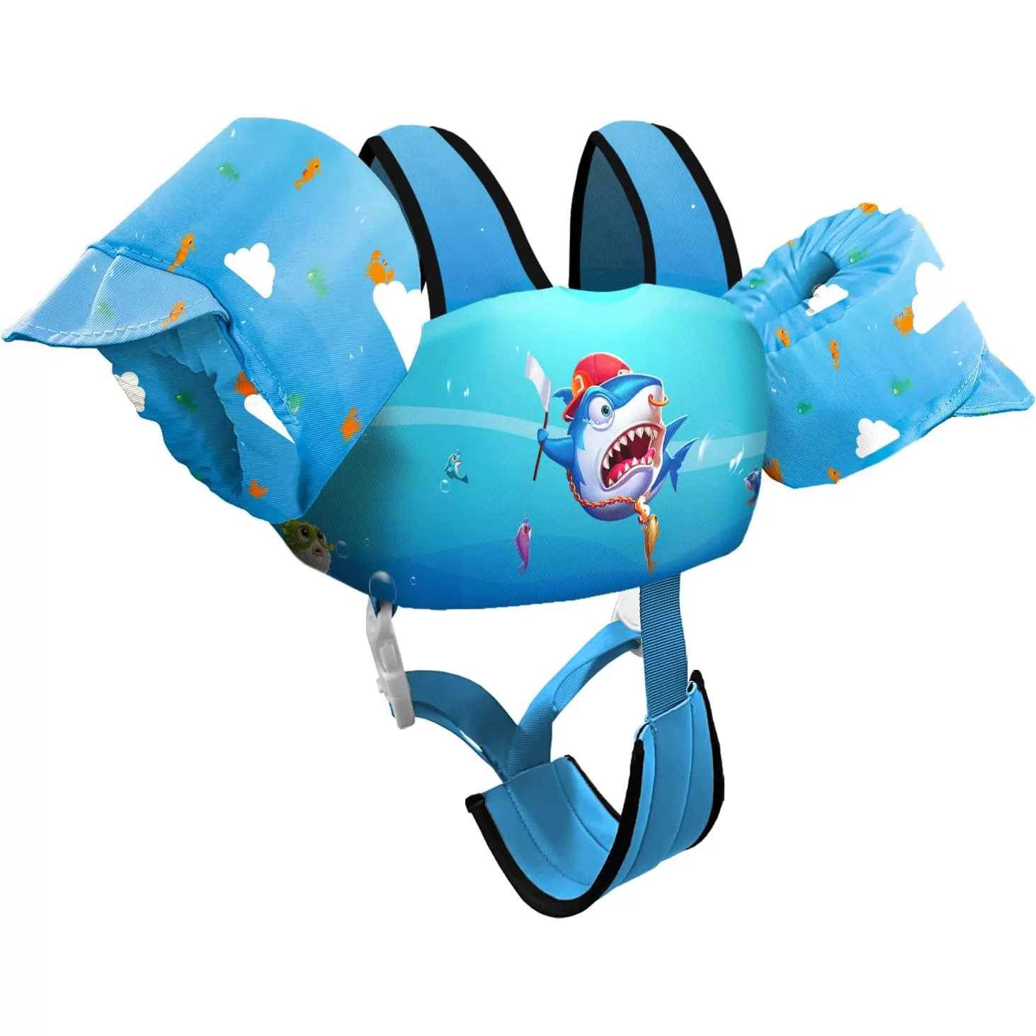 shark swim vest with strap