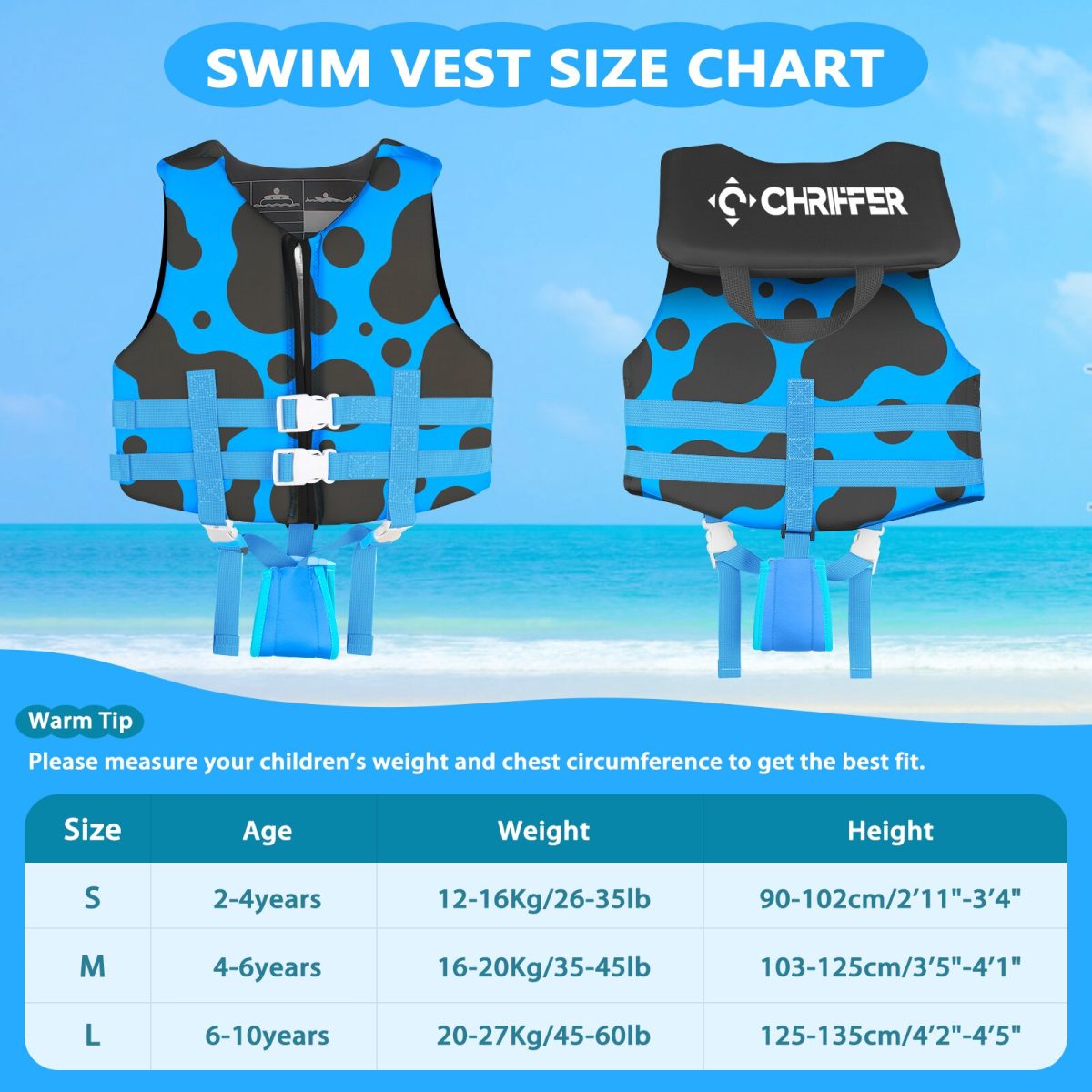 Kids Life Jacket - Polka Blue - Image 5