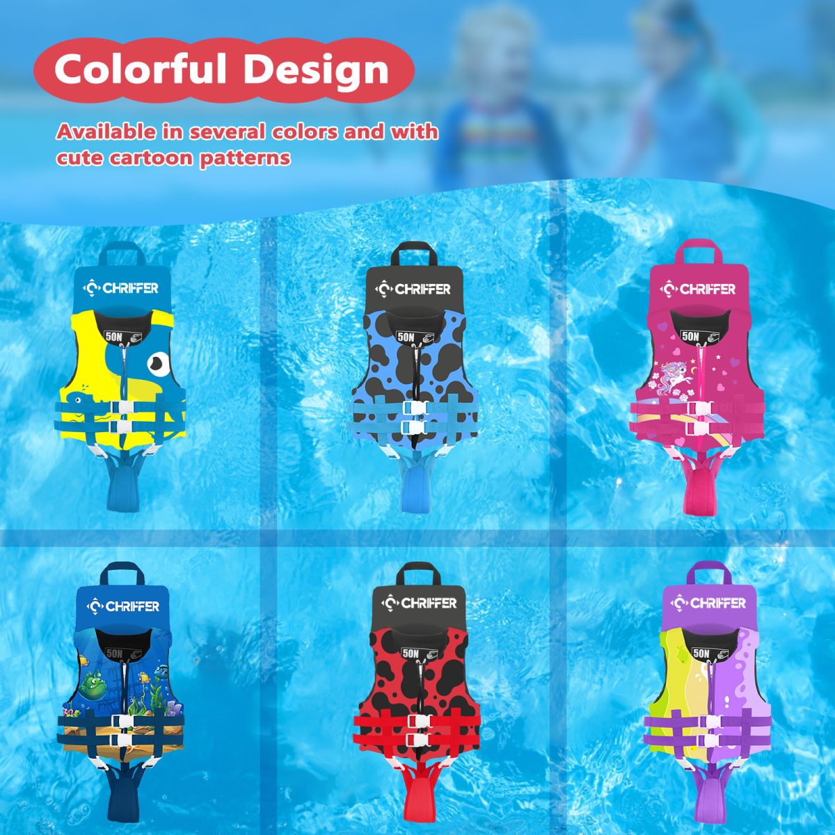 Kids Life Jacket - Polka Red - Image 6