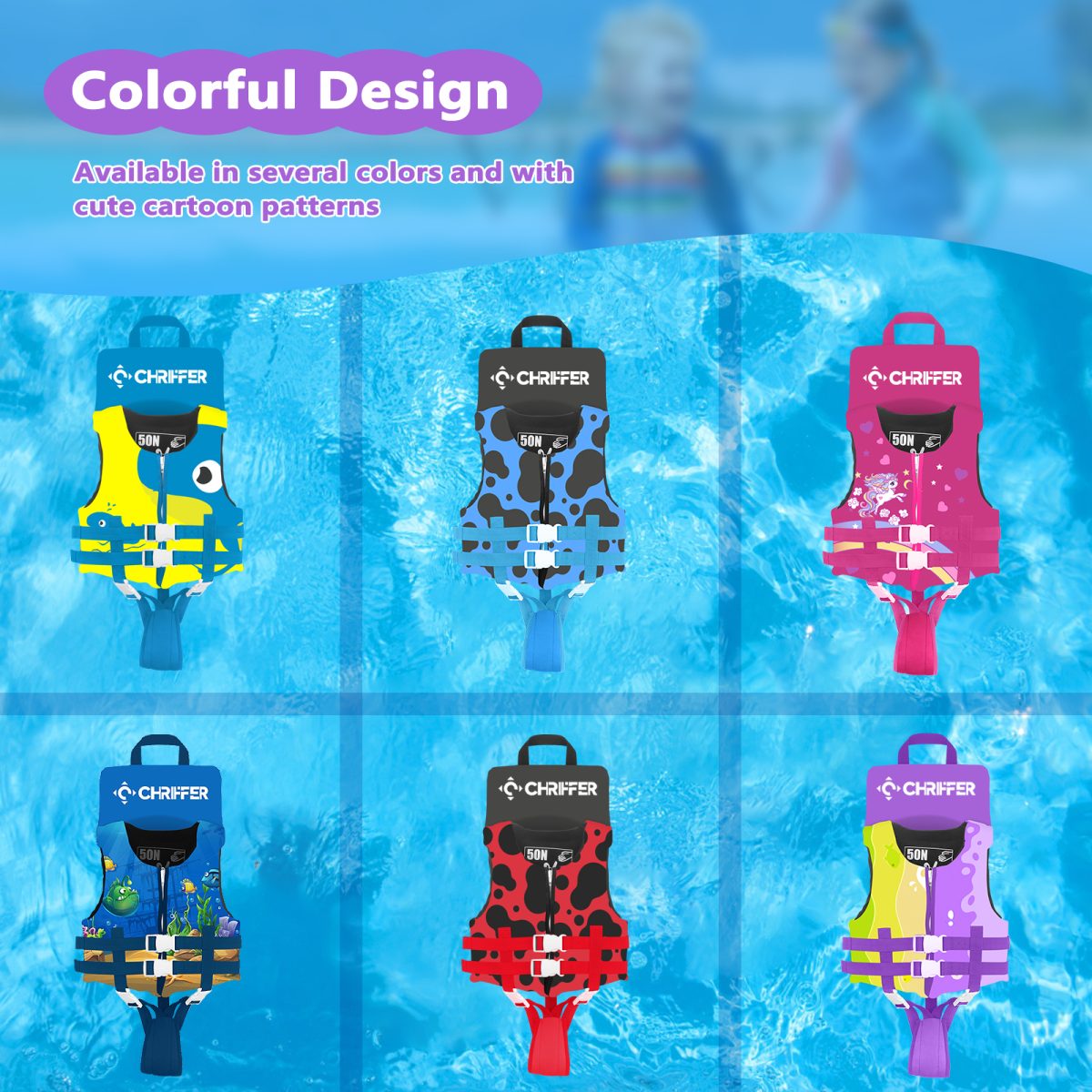 Kids Life Jacket - Purple - Image 5