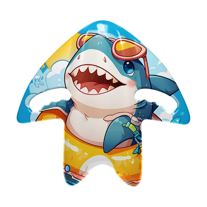 Cute Shark Illustration Kickboard Blue For Kids