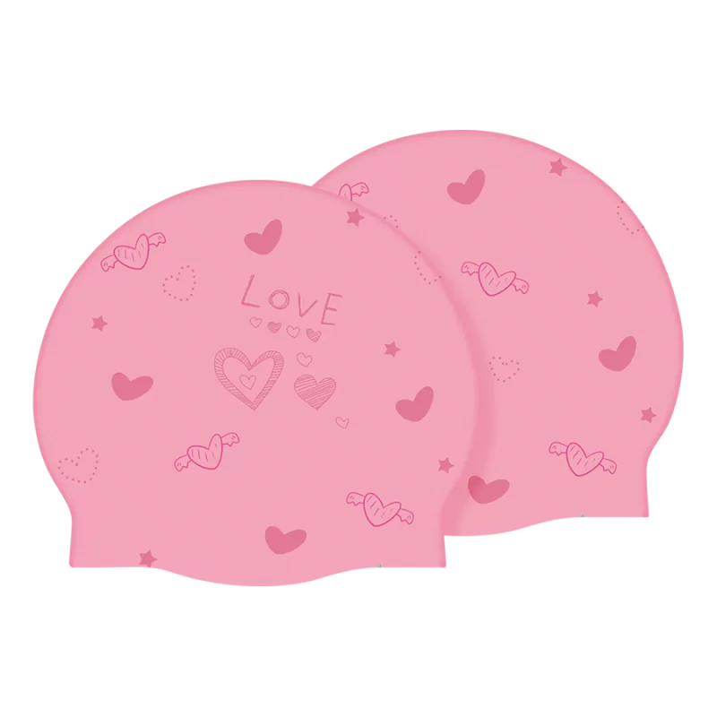 LOVE Silicone Swim Cap - Comfortable and Durable Swim Cap with LOVE Design