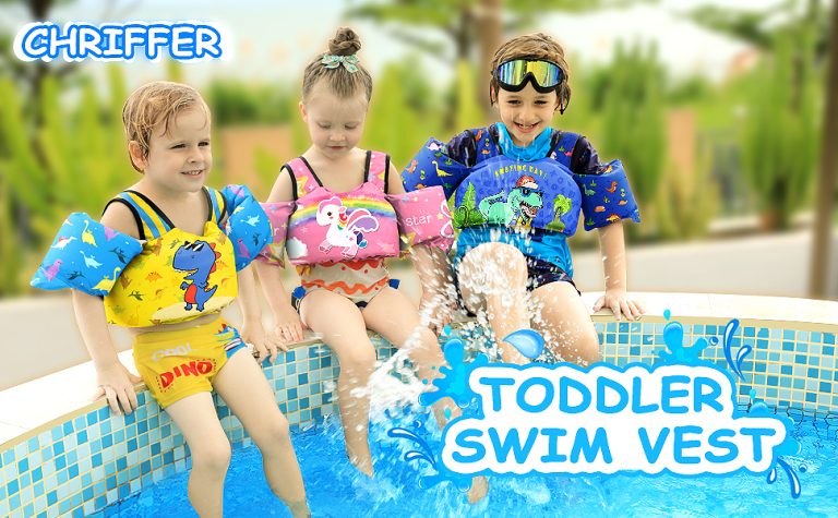 Kids Learn Swim Chriffer Vest - Pool Fun Safety Vest for Children