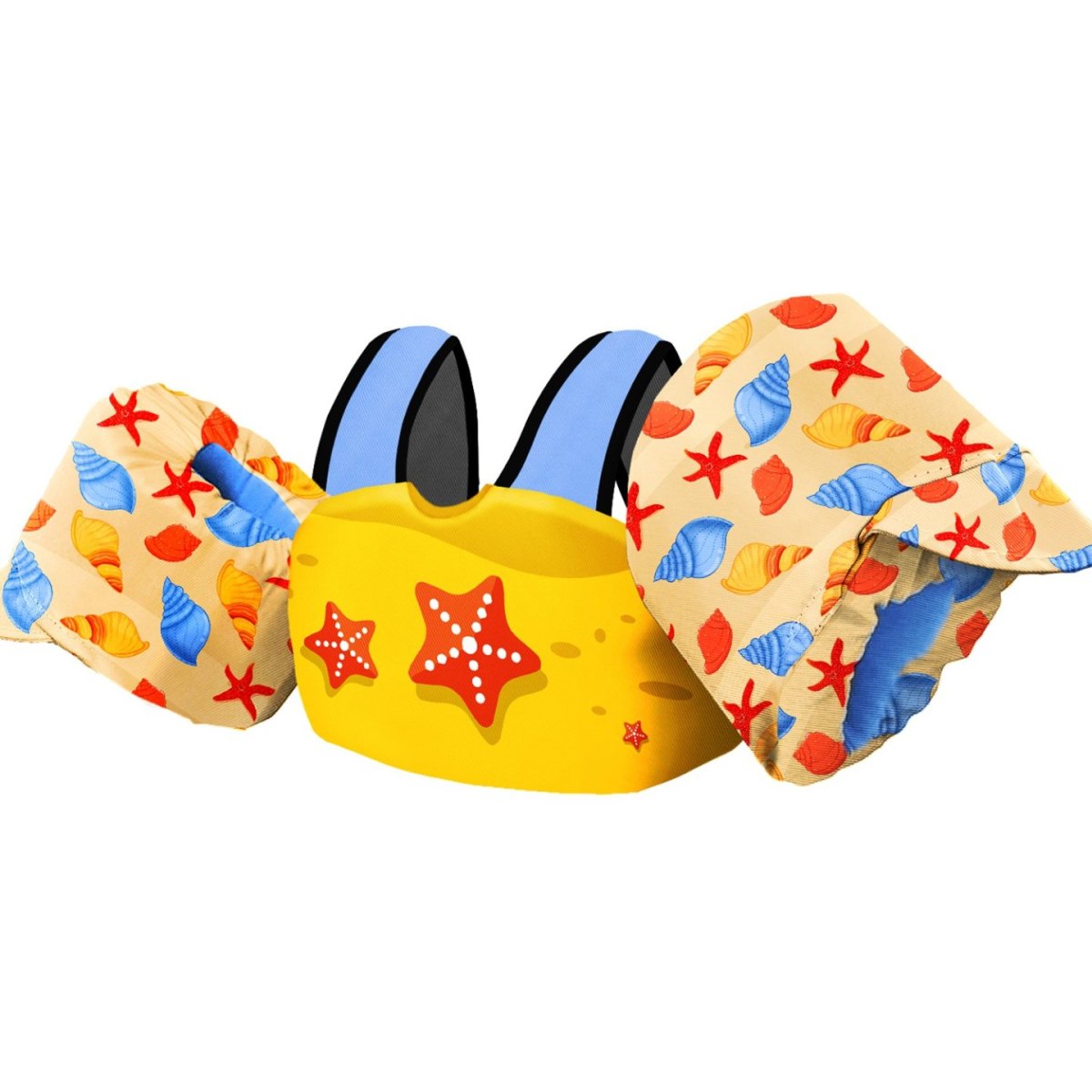 Kids Swim Vest - Orange Starfish