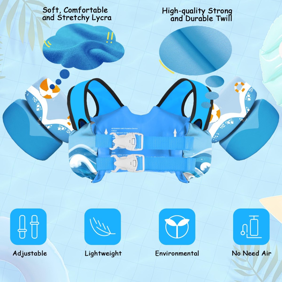 Kids Swim Vest - Swimming Shark - Image 3
