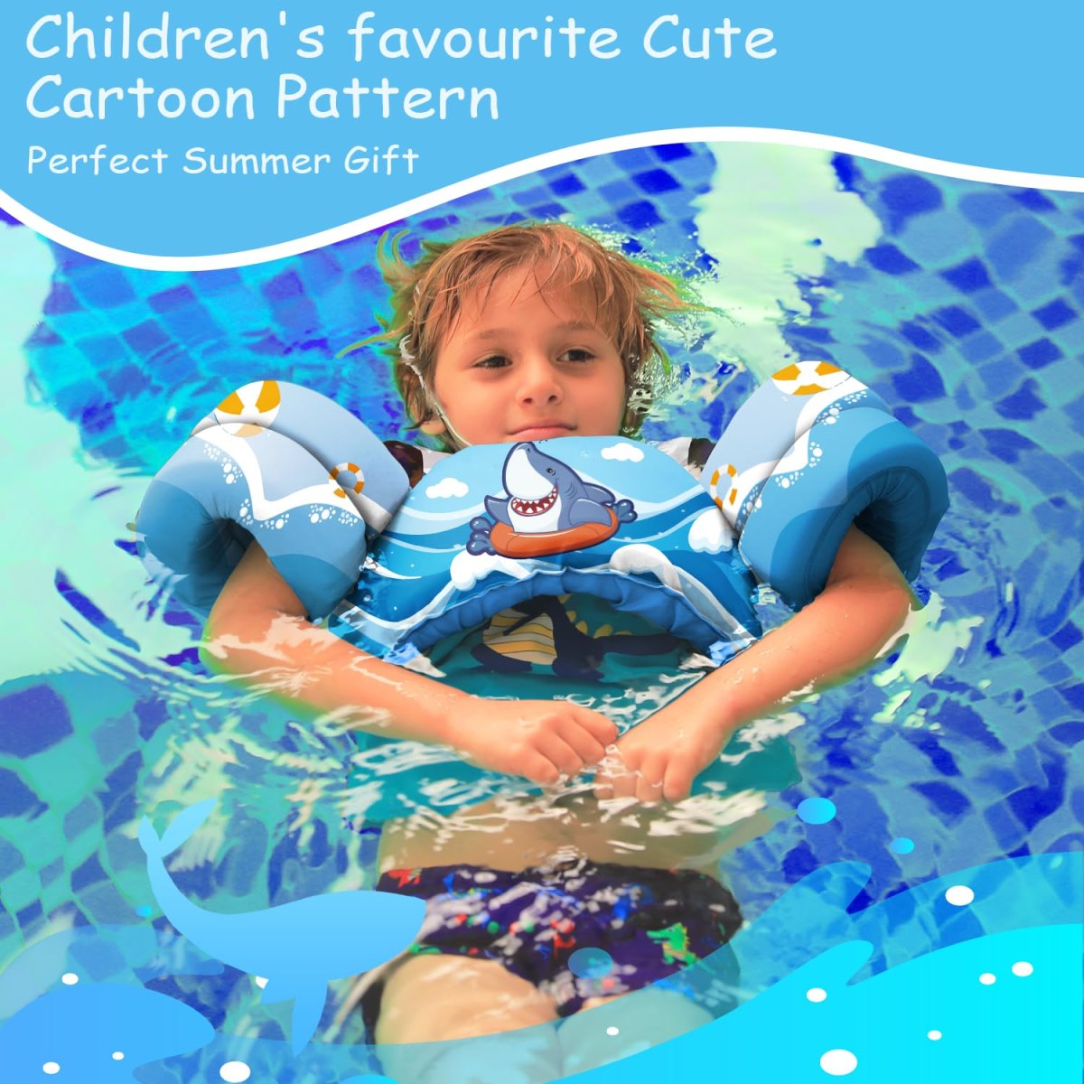 Kids Swim Vest - Swimming Shark - Image 5