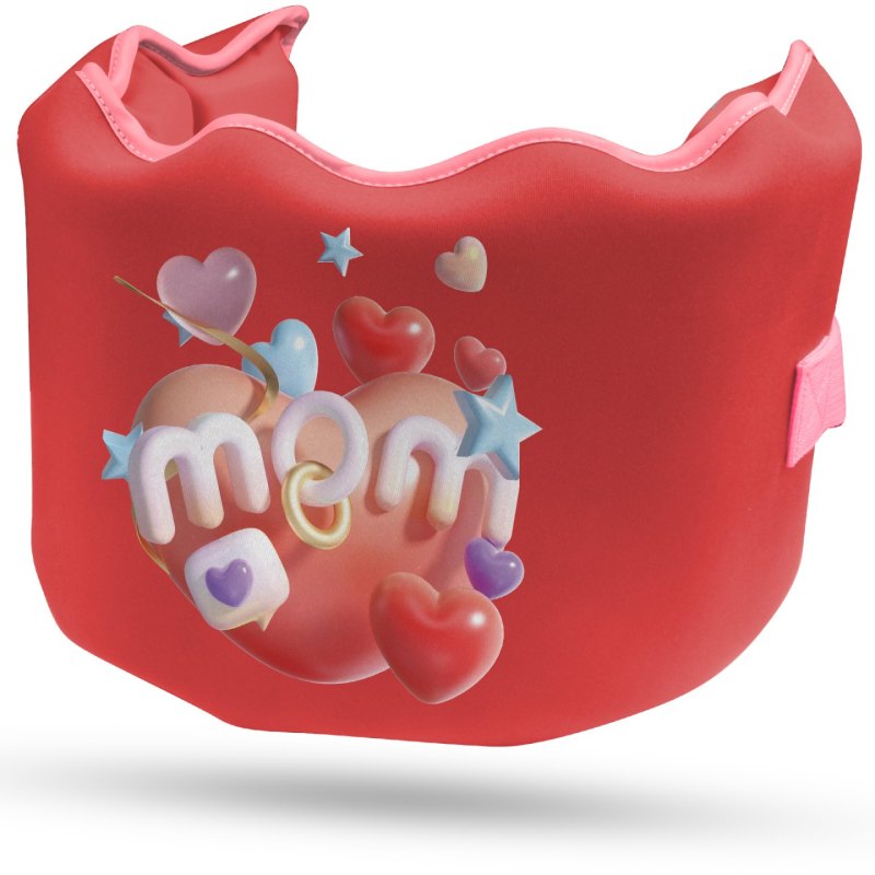 Kids swim belt pink with heart pattern