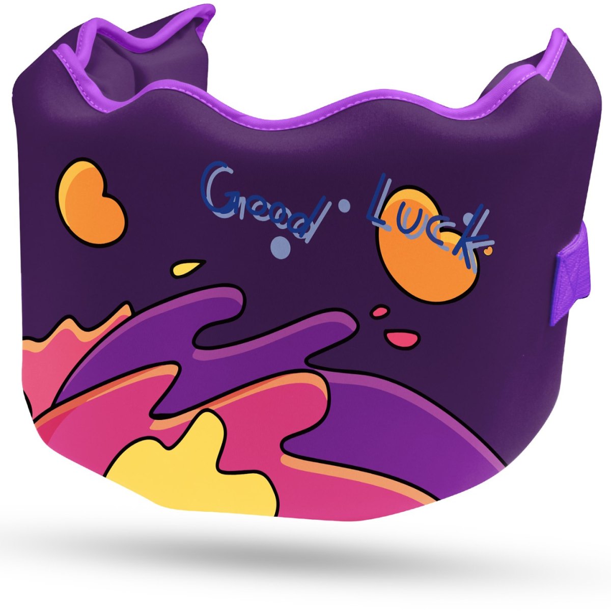Kids swim belt with cosmic splash pattern