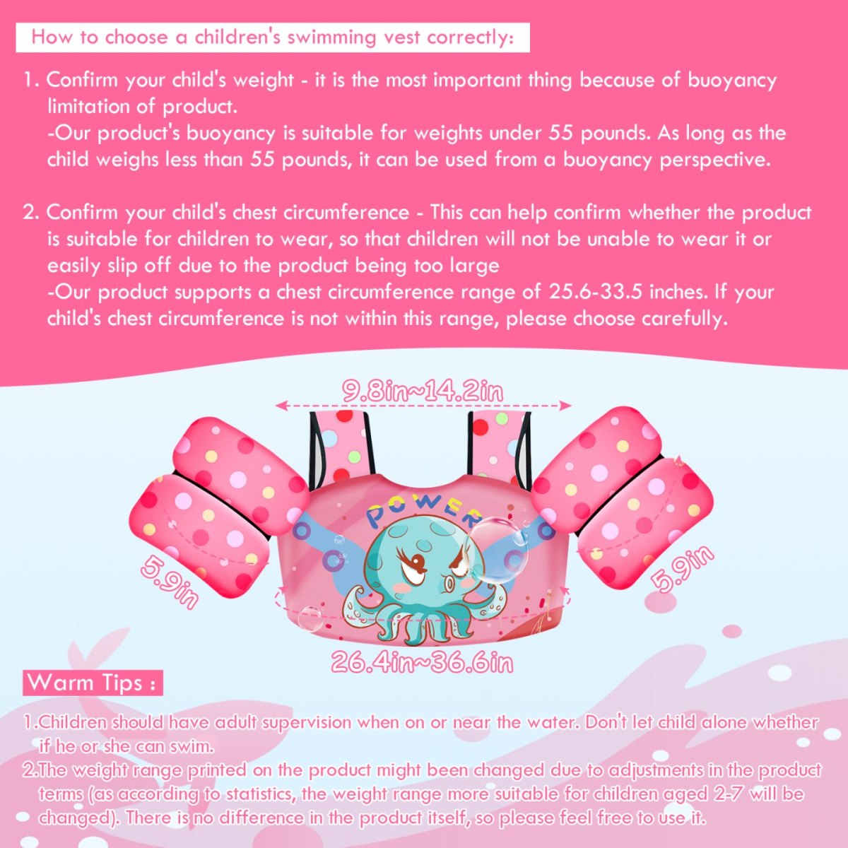 Swim Vest for Kids - Octopus - Image 3